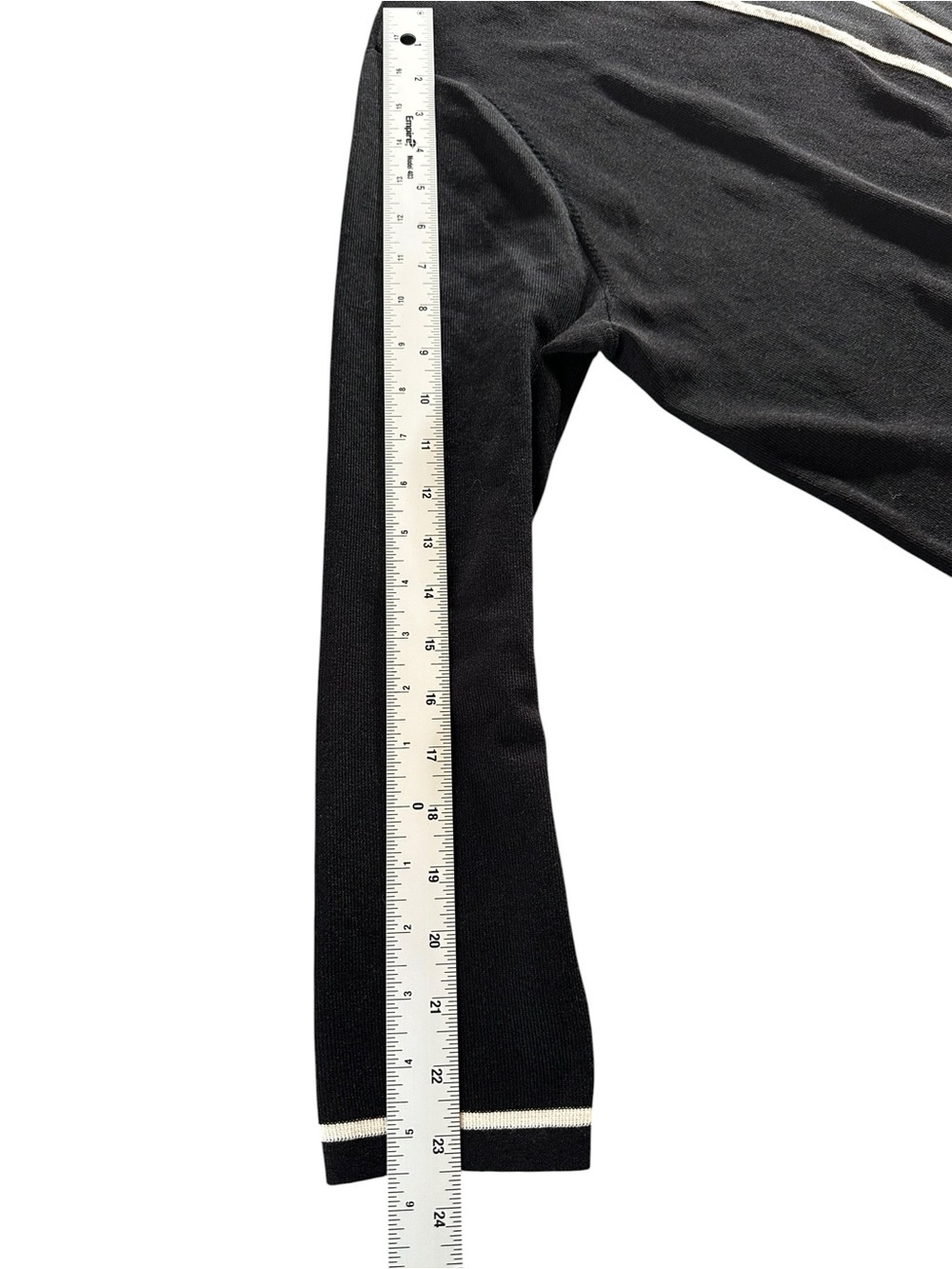 Anne Klein Black Cardigan with White Trim 1X - Picture 10 of 13